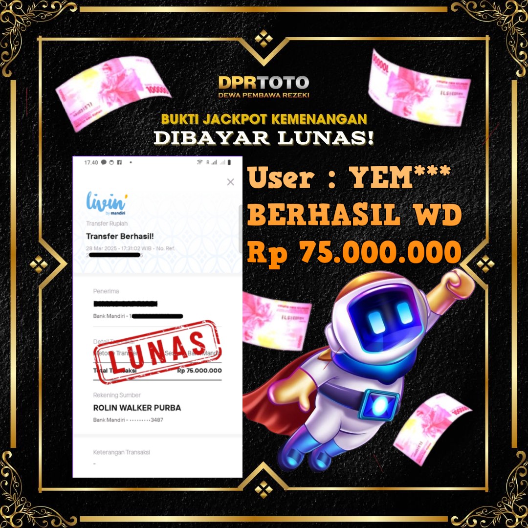 KEMENANGAN BESAR LIVE CASINO SPACEMAN WD 75.000.000 - LUNAS