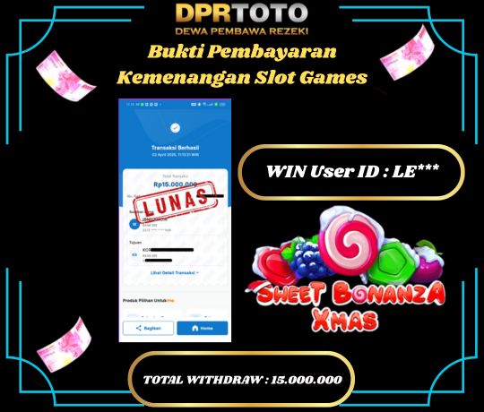 KEMENANGAN BESAR SLOT SWEET BONANZA XMAS Rp.15.000.000 - LUNAS