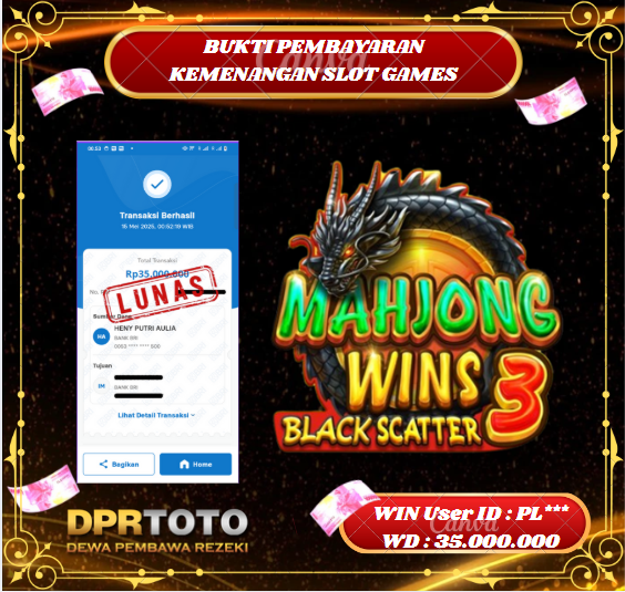 KEMENANGAN BESAR SLOT MAHJONG WINS 3 Rp 35.000.000 - LUNAS
